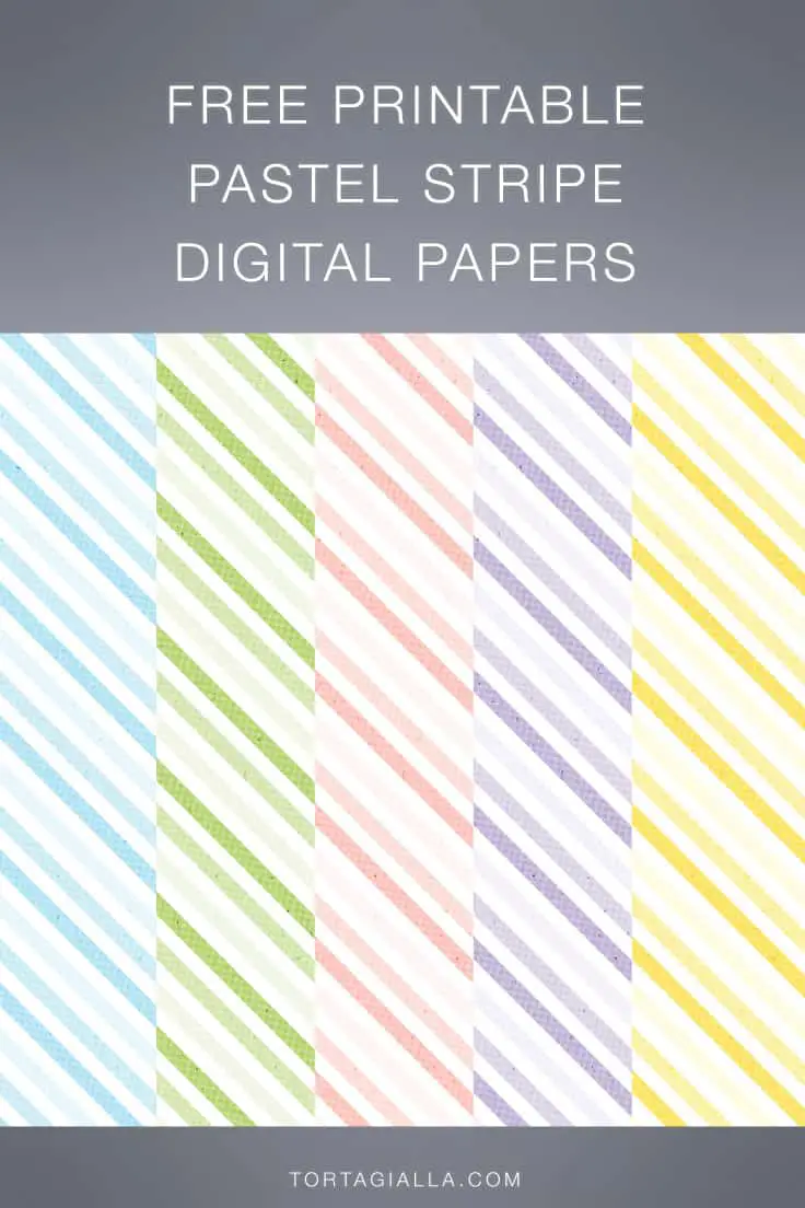 Free Printable Pastel Stripe Digital Papers - tortagialla