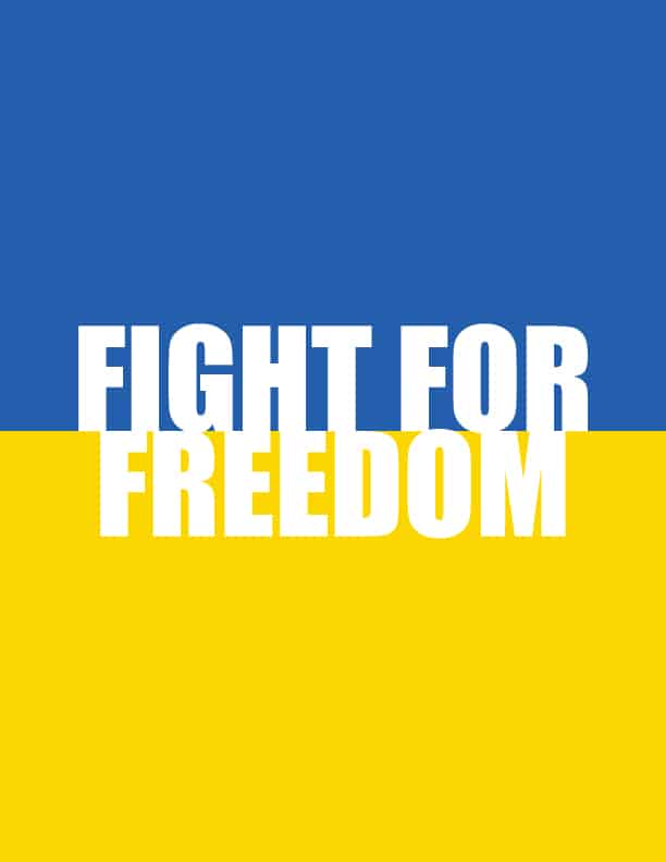Preview of Fight for freedom Ukraine flag PDF