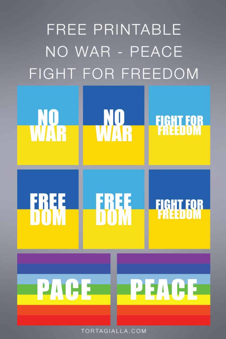 Download Free Printable - No War - Peace - Freedom themed posters and collage sheet