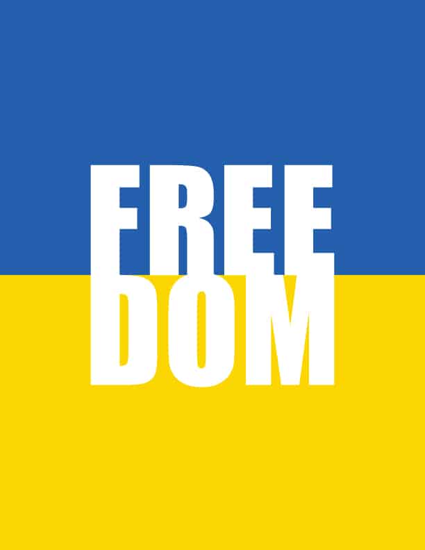 Preview of Freedom on Ukraine Flag download