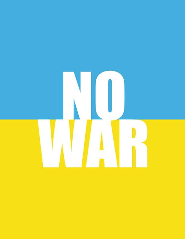 Preview of No War Ukraine Flag Lighter Colors