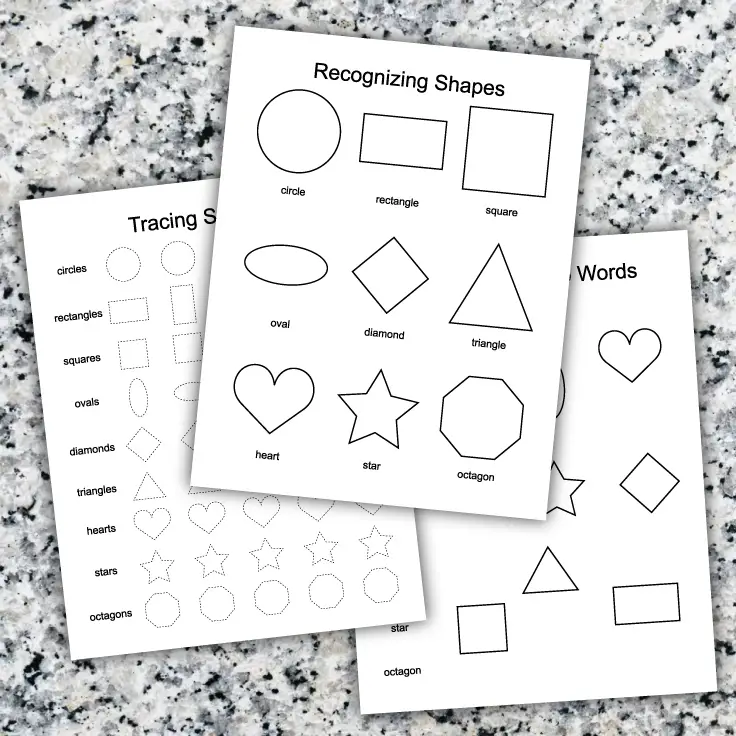 Printable Kindergarten Worksheet Shapes