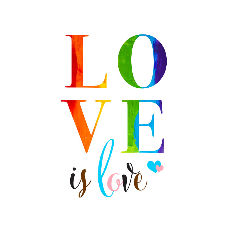 A free printable love is love graphic that is perfect for your journal, planner or wall decor - enjoy this free download!