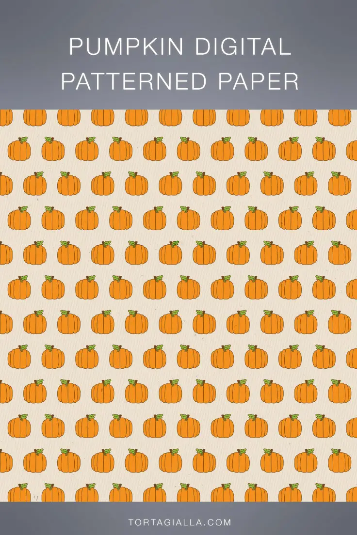 Freebie pumpkin patterned paper download on tortagialla.com
