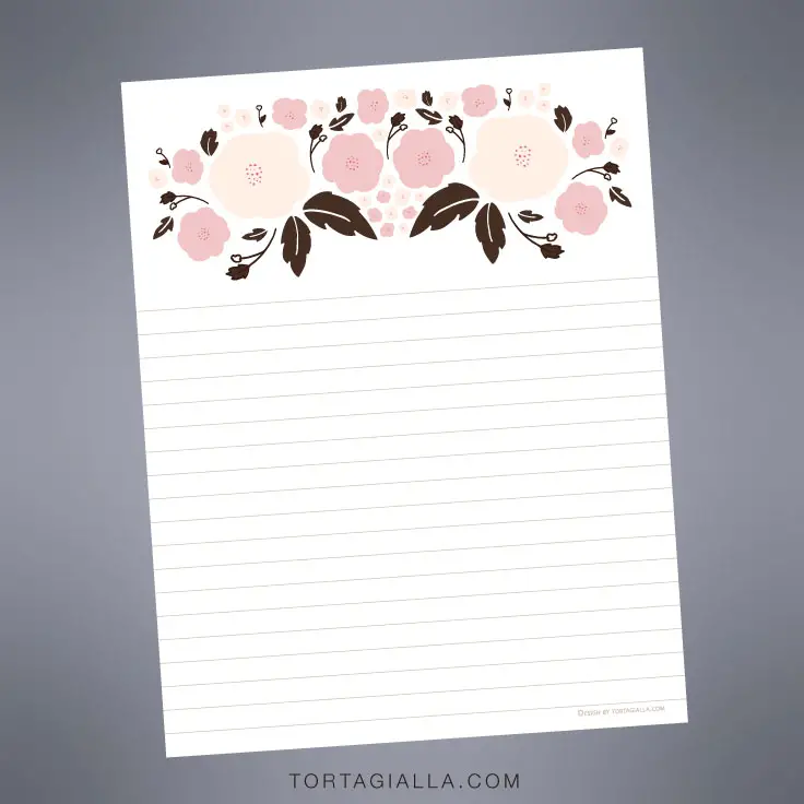 FREE DOWNLOAD: Check out this free Fall Floral Printable Letter Stationery Paper for download, great for pen pal writing and correspondence!