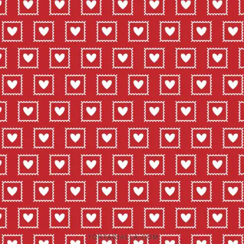 Red Heart Stamp Printable Paper - tortagialla
