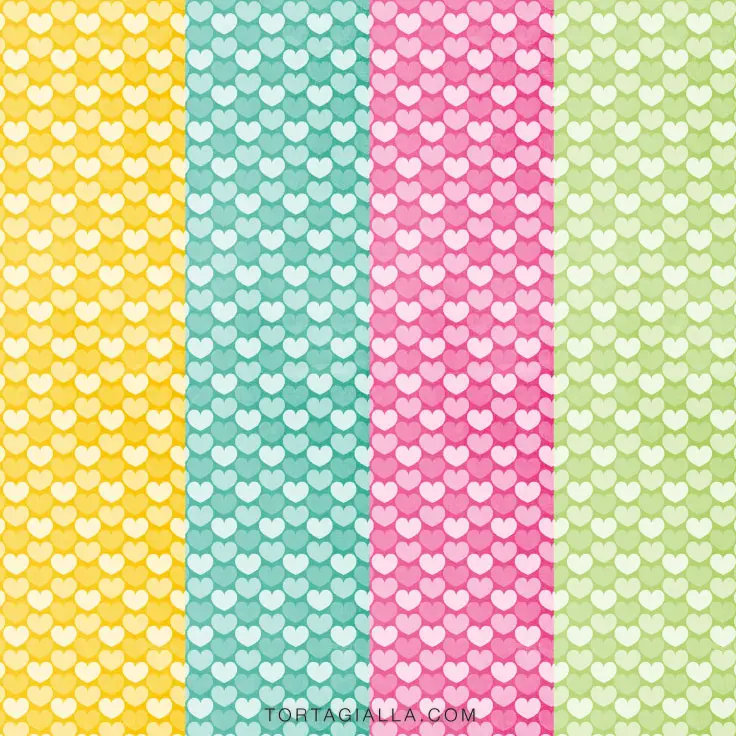 DOWNLOAD: Freebie set of digital papers on the tortagialla blog - heart patterned papers!