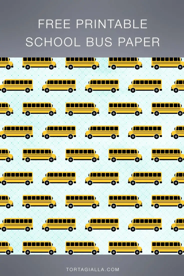 Download this freebie school bus patterned paper on tortagialla.com for all your papercrafting projects. Enjoy!