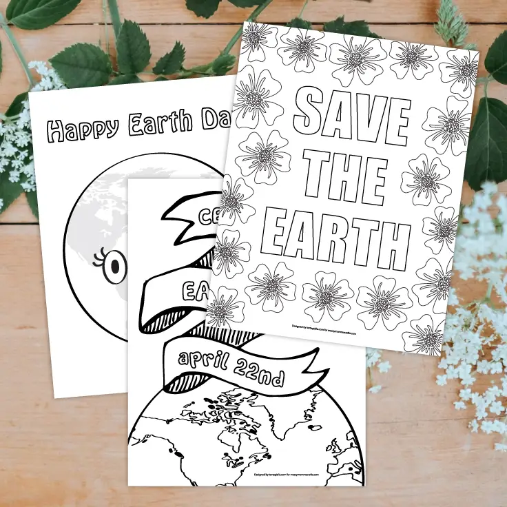 Free earth day coloring page printables from messymommacrafts.com 