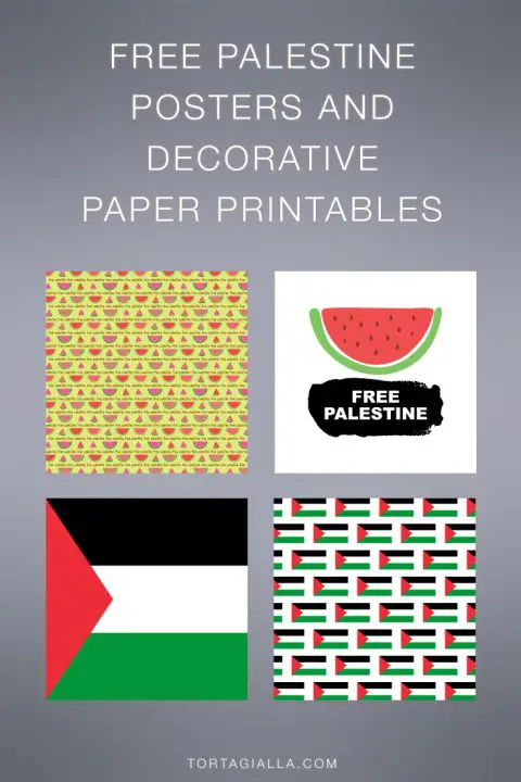 Free Palestine Posters and Decorative Paper Printables - tortagialla