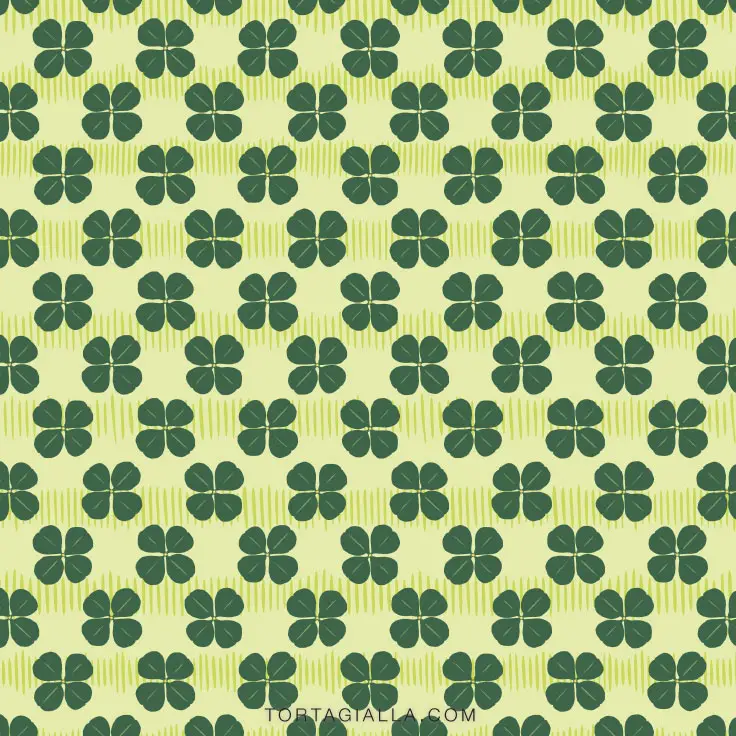 Preview of freebie printable four leaf clover paper on tortagialla.com