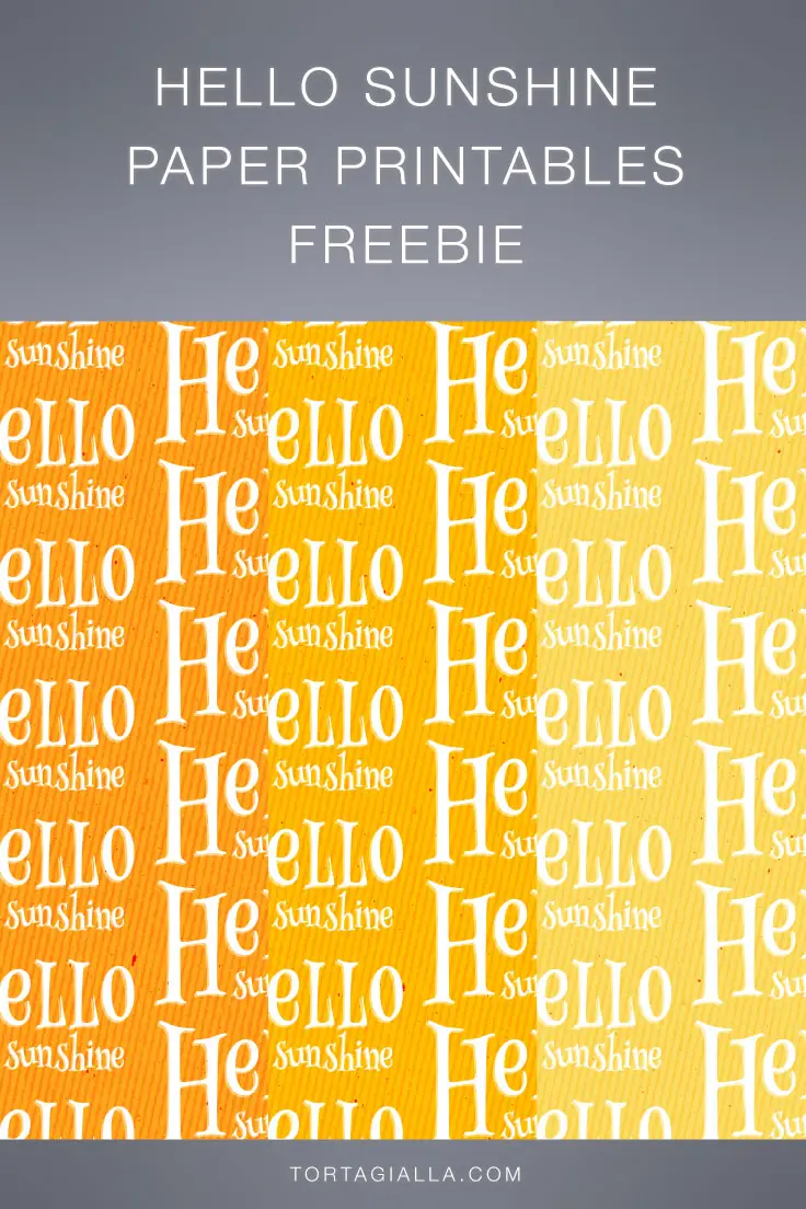 Download these free hello sunshine paper printables on tortagialla.com