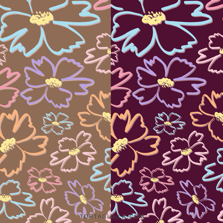 FREEBIE: Looking for floral papers? Check out these colorful flowers digital papers to use in journaling, scrapbooking and papercrafting! On tortagialla.com