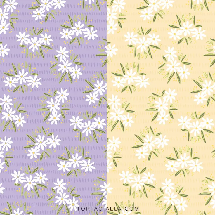 Free download: Check out these beautiful little flowers digital papers for your creative journaling, bullet journal decoration and more! On tortagialla.com